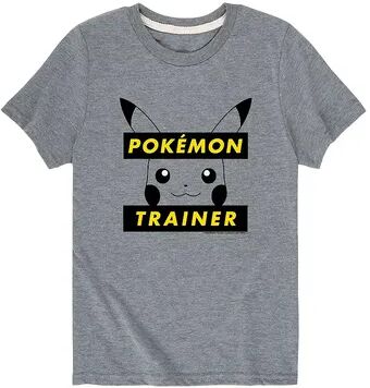 Licensed Character Boys 8-20 Pokemon Trainer Pikachu Graphic Tee, Boy's, Size: XL, Med Grey