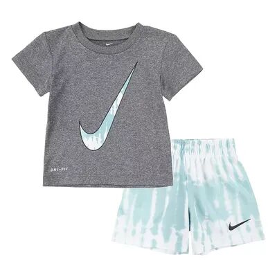 Nike Toddler Boys Nike Dri-FIT Tie Dye Graphic Tee & Mesh Shorts Set, Toddler Boy's, Size: 2T, Lt Green