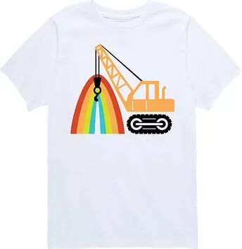 Licensed Character Boys 8-20 Construction Rainbow Graphic Tee, Boy's, Size: XL, White