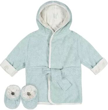 Just Born Baby Just Born Hooded Robe & Booties Set, Blue