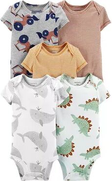 Carter's Baby Boy Carter's 5-Pack Short-Sleeve Original Bodysuits, Infant Boy's, Size: 12 Months, Assorted