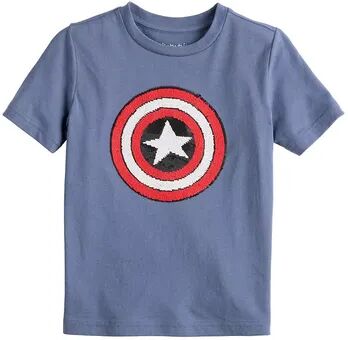 Jumping Beans Boys 4-12 Jumping Beans Marvel Captain America Flippable Sequins Graphic Tee, Boy's, Size: 8, Grey