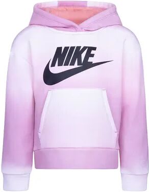 Nike Girls 4-6x Nike Ombre Fleece Pullover Futura Logo Graphic Hoodie, Girl's, Med Pink