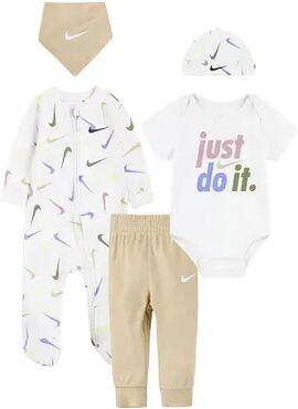 Nike Baby Boys Nike 5-Piece Set, Boy's, Size: Newborn, Beige