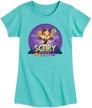 Licensed Character Girls 7-16 Paw Patrol Skye Scary Cute Graphic Tee, Girl's, Size: XL (14/16), Turquoise/Blue