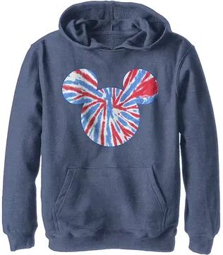 Disney Boys 8-20 Disney Mickey & Friends Mickey Mouse Americana Tie Dye Fill Graphic Hoodie, Boy's, Size: XL, Blue