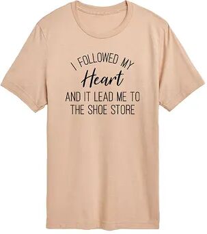 Licensed Character Juniors' Shoe Store Premium Graphic Tee, Girl's, Size: Large, Dark Beige