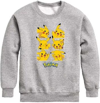 Licensed Character Boys 8-20 Pokemon Pikachu Grid Sweatshirt, Boy's, Size: XL, Med Grey