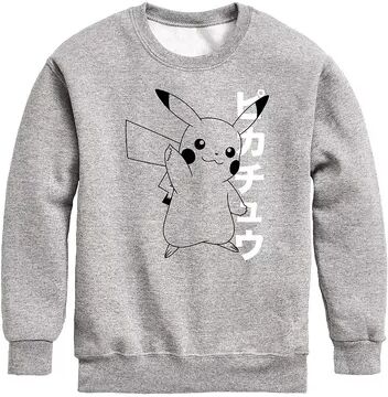 Licensed Character Boys 8-20 Pokemon Pikachu Thumbs Up Sweatshirt, Boy's, Size: Medium, Med Grey