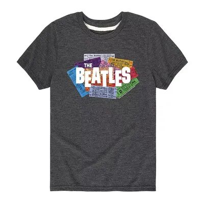 Licensed Character Boys 8-20 The Beatles Tickets Graphic Tee, Boy's, Size: Large, Dark Grey