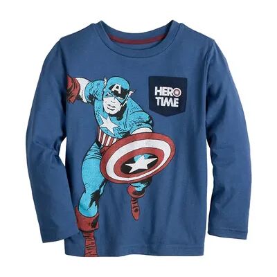 Jumping Beans Boys 4-12 Jumping Beans Marvel Captain America Graphic Tee, Boy's, Size: 10, Dark Blue