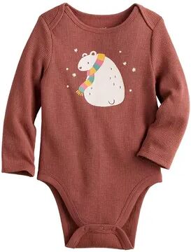 Jumping Beans Baby Boy Jumping Beans Lap Shoulder Long Sleeve Bodysuit, Infant Boy's, Size: Newborn, Dark Pink