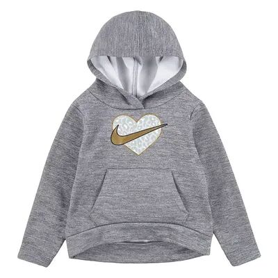 Nike Toddler Girl Nike Leopard Print Fleece High Low Pullover Hoodie, Toddler Girl's, Size: 4T, Grey