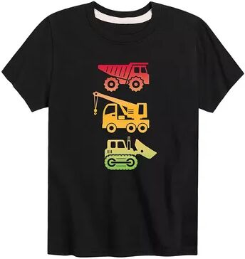 Licensed Character Boys 8-20 Construction Trucks Tee, Boy's, Size: Large, Black