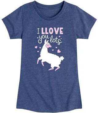 Licensed Character Girls 7-16 I Llove You Lots Llama Tee, Girl's, Size: XL, Blue