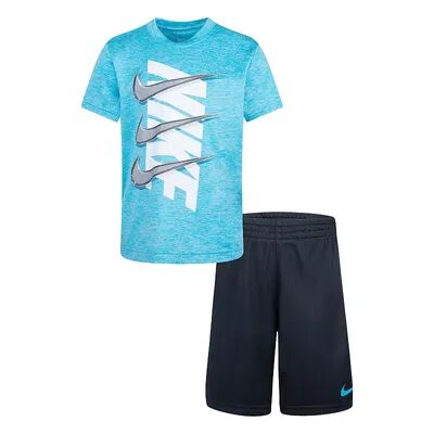 Nike Boys 4-7 Nike Dri-FIT Swoosh Tee & Shorts Set, Boy's, Grey