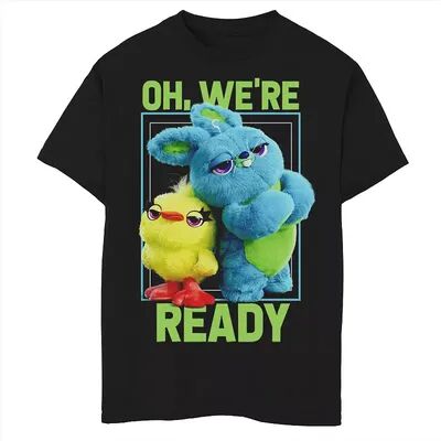 Disney / Pixar Toy Story 4 Boys 8-20 Ducky & Bunny Oh, We're Ready Graphic Tee, Boy's, Size: Small, Black