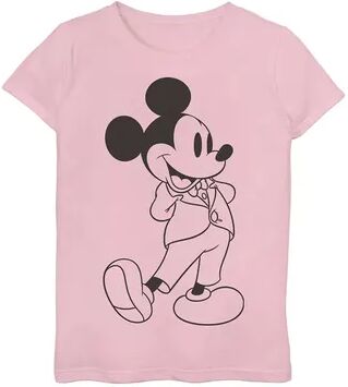 Disney s Mickey Mouse Girls 7-16 Formal Outfit Graphic Tee, Girl's, Size: Small, Pink