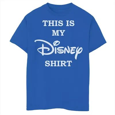 Disney Boys 8-20 This Is My Disney Shirt Chest Logo Graphic Tee, Boy's, Size: XS, Blue