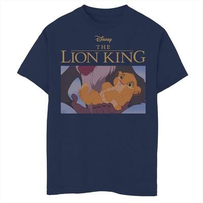Disney s The Lion King Boys 8-20 Baby Simba Classic Movie Poster Graphic Tee, Boy's, Size: Large, Blue