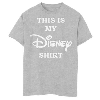 Disney Boys 8-20 This Is My Disney Shirt Chest Logo Tee, Boy's, Size: XS, Grey