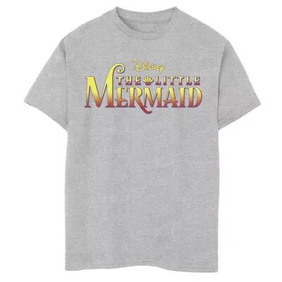 Disney s The Little Mermaid Boys 8-20 Classic Logo Graphic Tee, Boy's, Size: Large, Grey