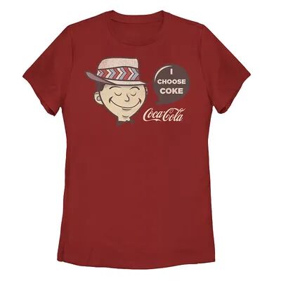 Licensed Character Juniors' Coca-Cola He Chose Coke Logo Graphic Tee, Girl's, Size: XXL, Red