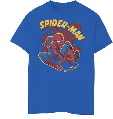 Marvel Boys 8-20 Marvel Spider-Man Homecoming Two-Legged Spider Graphic Tee, Boy's, Size: Large, Med Blue