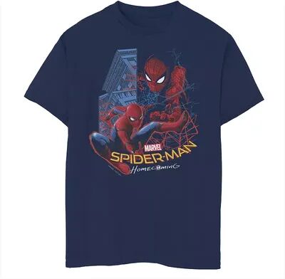 Marvel Boys 8-20 Marvel Spider-Man Homecoming Friendly Neighborhood Graphic Tee, Boy's, Size: Medium, Blue