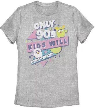 Licensed Character Juniors' Furby Only 90's Kids Will Understand Tee, Girl's, Size: Medium, Grey