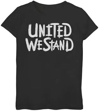 Licensed Character Girls 7-16 Fifth Sun United We Stand Graphic Tee, Girl's, Size: Small, Black