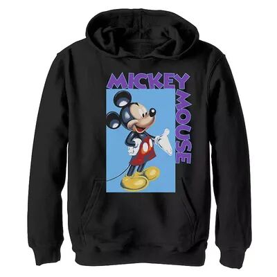 Disney s Mickey Mouse & Friends Boys 8-20 Mickey Mouse Classic Portrait Graphic Fleece Hoodie, Boy's, Size: Small, Black