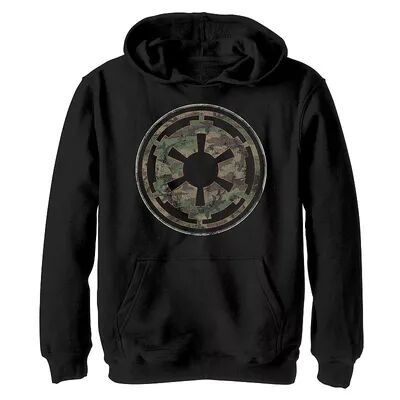 Licensed Character Boys 8-20 Star Wars Empire Green Camo Empirical Logo Hoodie, Boy's, Size: Large, Black