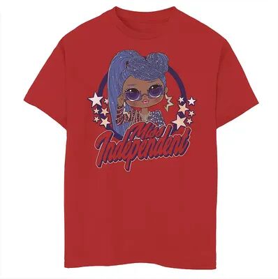 Licensed Character Boys 8-20 LOL Surprise Miss Independent Circle Portrait Graphic Tee, Boy's, Size: XS, Red