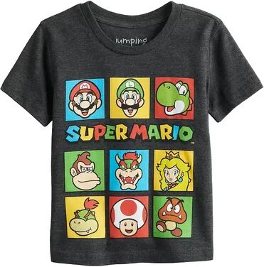 Jumping Beans Toddler Boy Jumping Beans Nintendo Super Mario Bros. Grid Graphic Tee, Toddler Boy's, Size: 12 Months, Dark Grey