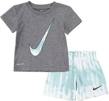 Nike Toddler Boys Nike Dri-FIT Tie Dye Graphic Tee & Mesh Shorts Set, Toddler Boy's, Size: 3T, Lt Green