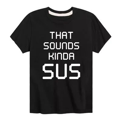 Licensed Character Boys 8-20 Sounds Sus Graphic Tee, Boy's, Size: Large, Black