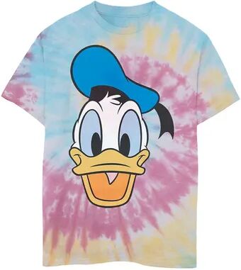 Disney Boys 8-20 Disney Mickey & Friends Donald Big Face Tie Dye Graphic Tee, Boy's, Size: Small, Blue