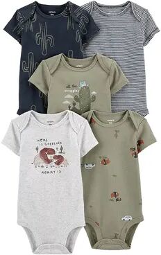 Carter's Baby Boy Carter's 5-Pack Short-Sleeve Original Bodysuits, Infant Boy's, Size: 12 Months, Assorted