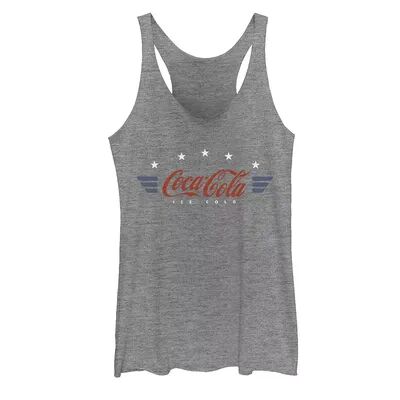 Licensed Character Juniors' Coca-Cola Ice Cold Badge Racerback Tank, Girl's, Size: Large, Grey