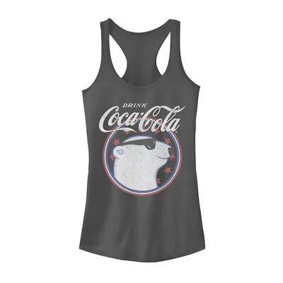 Licensed Character Juniors' Coca-Cola Polar Bear Drink Coca Cola Racerback Tank, Girl's, Size: XXL, Grey