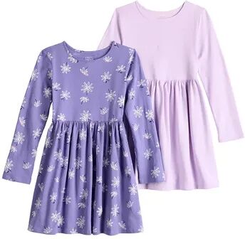 Jumping Beans Toddler Girl Jumping Beans 2-Pack Long-Sleeve Dresses, Toddler Girl's, Size: 18 Months, Med Purple