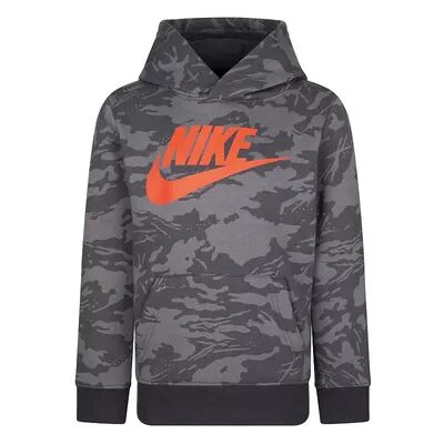 Nike Boys 4-7 Nike Club Camo Fleece Pullover Hoodie, Boy's, Med Grey