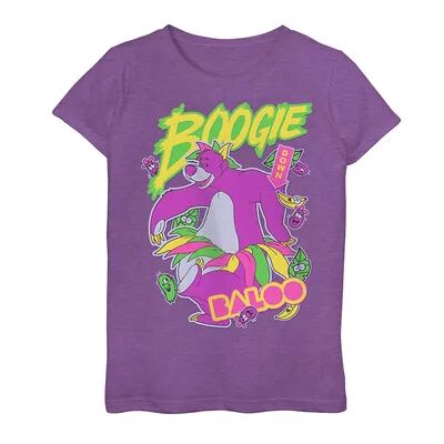 Disney Girls 7-16 Jungle Book Boogie Baloo Graphic Tee, Girl's, Size: Large, Purple
