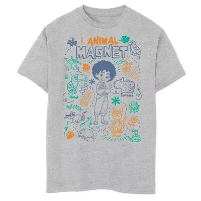 Disney s Encanto Boys 8-20 Animal Magnet Graphic Tee, Boy's, Size: Large HUSKY, Med Grey