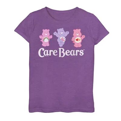 Licensed Character Girls 7-16 Care Bears Best Bears Cheer Bear Bedtime Bear Love A Lot Bear Graphic Tee, Girl's, Size: XL, Purple