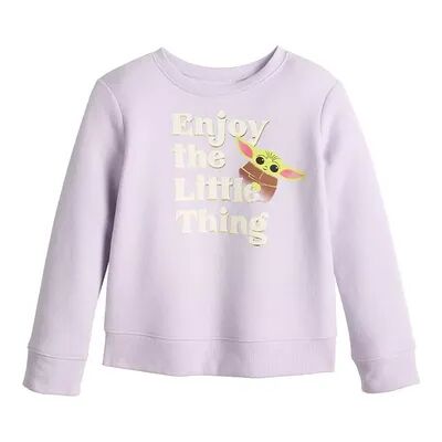 Disney s Girls 4-12 Star Wars The Mandalorian Grogu Aka Baby Yoda Long-Sleeve Pullover by Jumping Beans , Girl's, Size: 8, Lt Purple