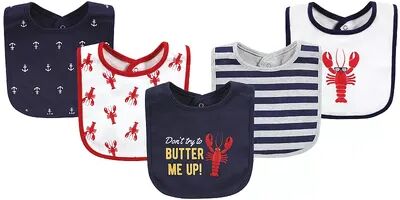 Hudson Baby Infant Boys Cotton Bibs, Butter Me Up Lobster, One Size, Brt Blue