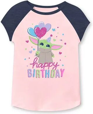 Jumping Beans Girls 4-12 Jumping Beans The Mandalorian Grogu aka Baby Yoda Birthday Graphic Tee, Girl's, Size: 8, Brt Pink