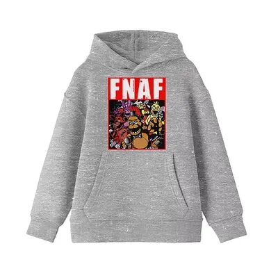 Licensed Character Boys 8-20 Five Nights at Freddy's Wall Hoodie, Boy's, Size: Medium, Grey